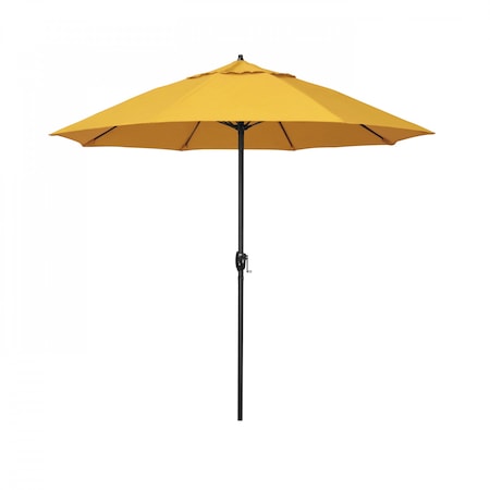CALIFORNIA UMBRELLA 7.5' Bronze Aluminum Market Patio Umbrella, Sunbrella Sunflower Yellow 194061336281